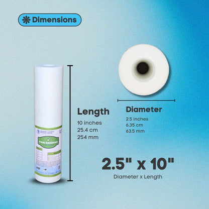 Pani Rakshak Water Filter Cartridge – PP Spun (2.5 x 10 inch, 5 Micron)