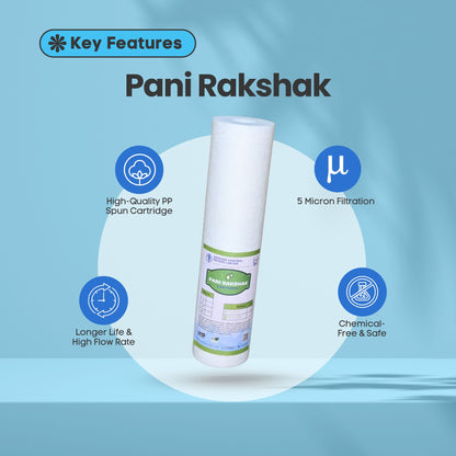 Pani Rakshak Water Filter Cartridge – PP Spun (2.5 x 10 inch, 5 Micron)