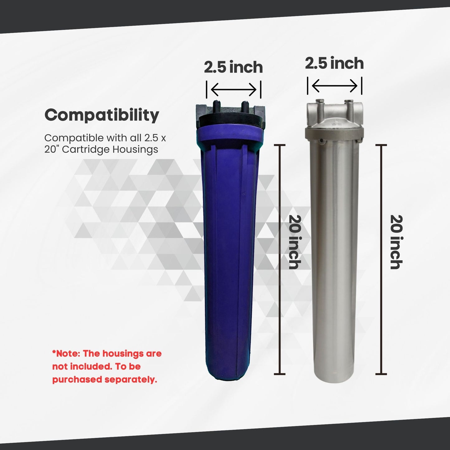 Gopani RO Protect Ultra Spun Filter Cartridge – 2.5 x 20" Slim (DOE), 5 Micron