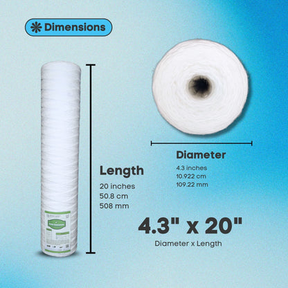 Pani Rakshak Jumbo String Wound Filter Cartridge – 5 Micron