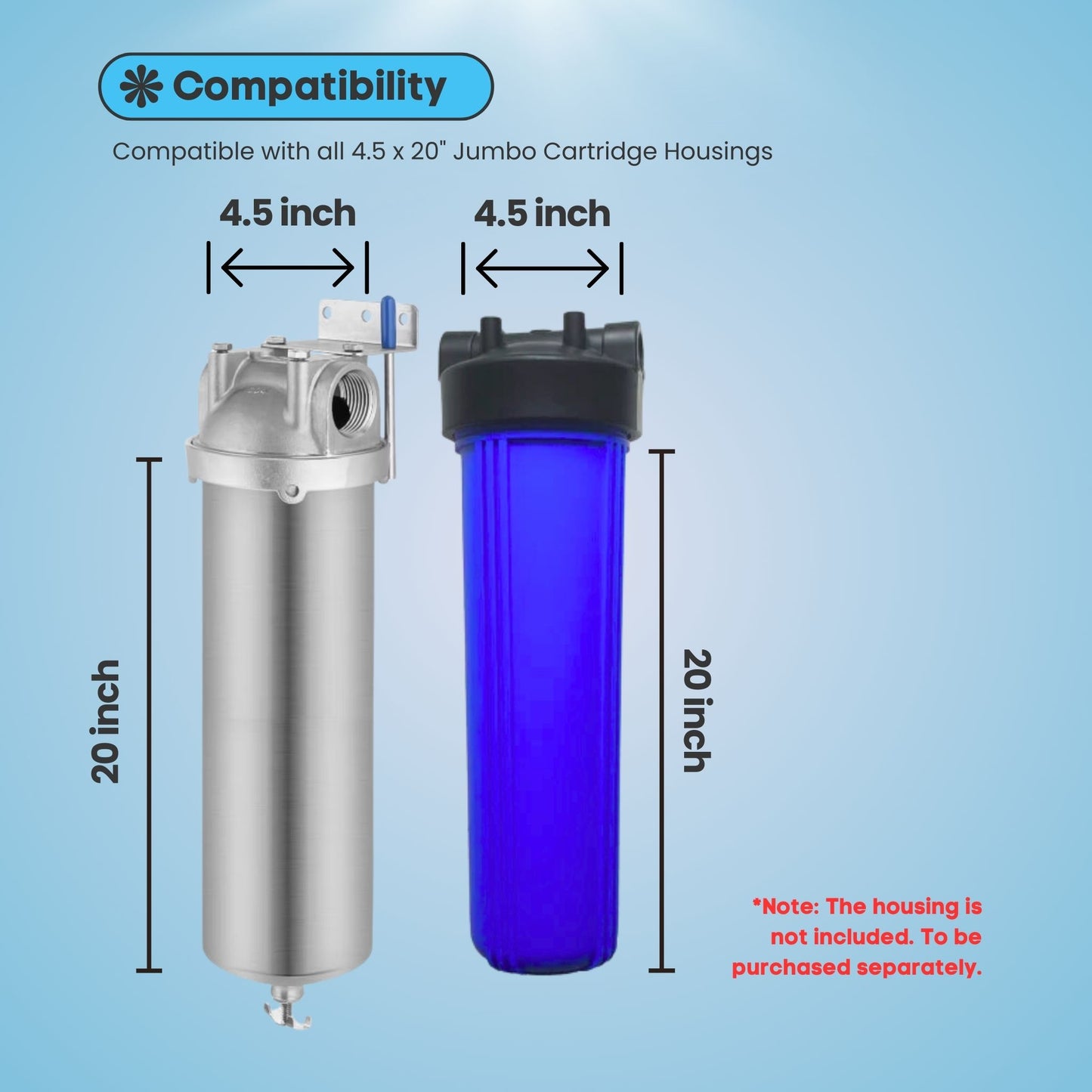 Darlly DLPP Series Melt Blown Spun Filter Cartridge – 4.25 x 20" Jumbo (5 Micron)