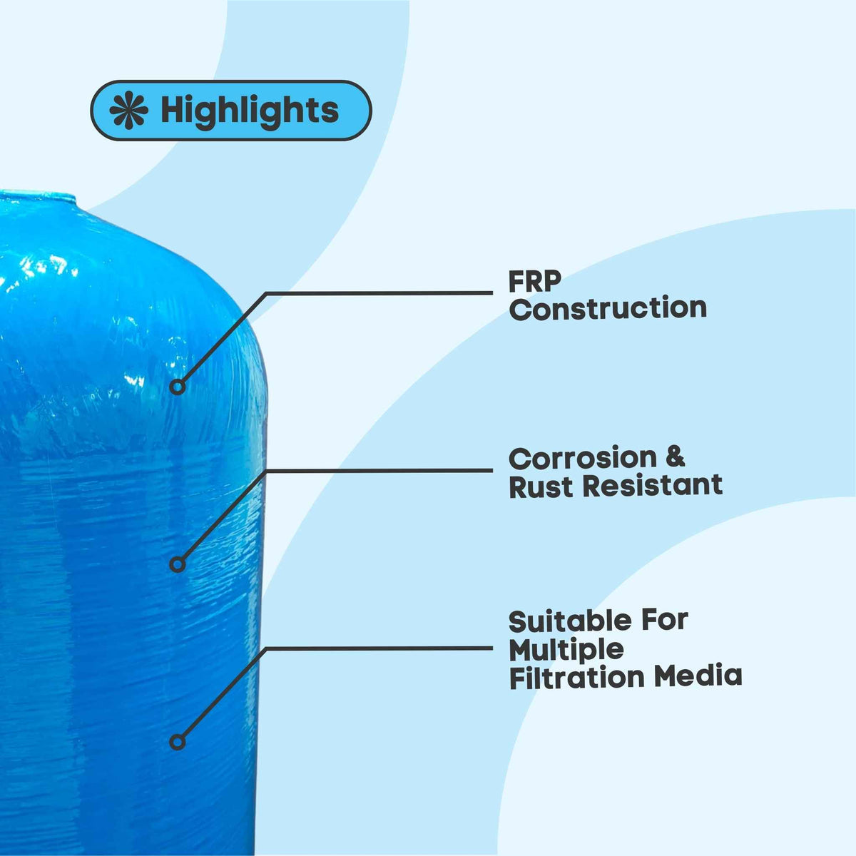 13" × 54" FRP Filter Vessel
