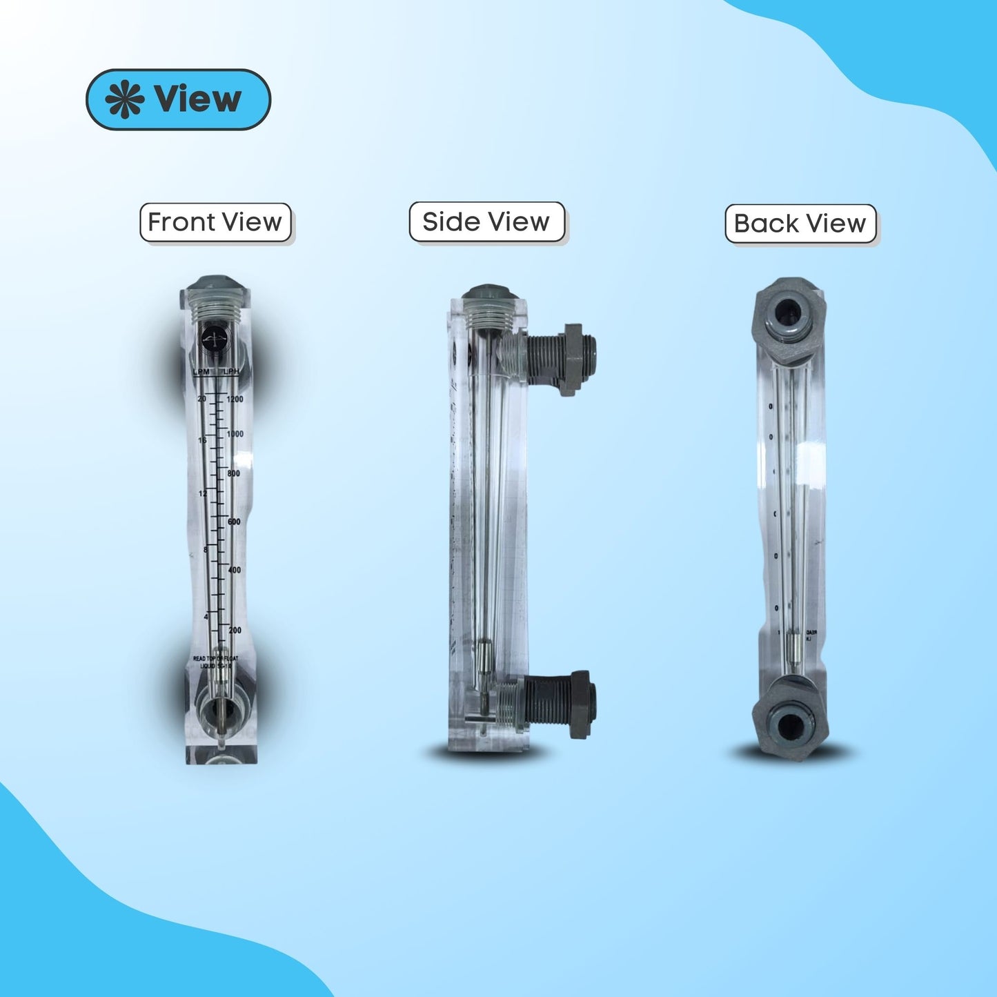 Acrylic Rotameter / Flowmeter – F1200