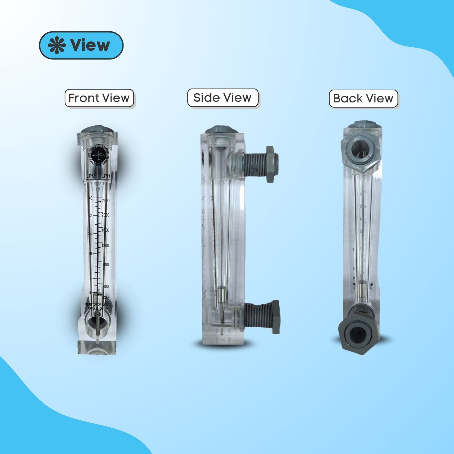 Acrylic Rotameter / Flowmeter – F2400