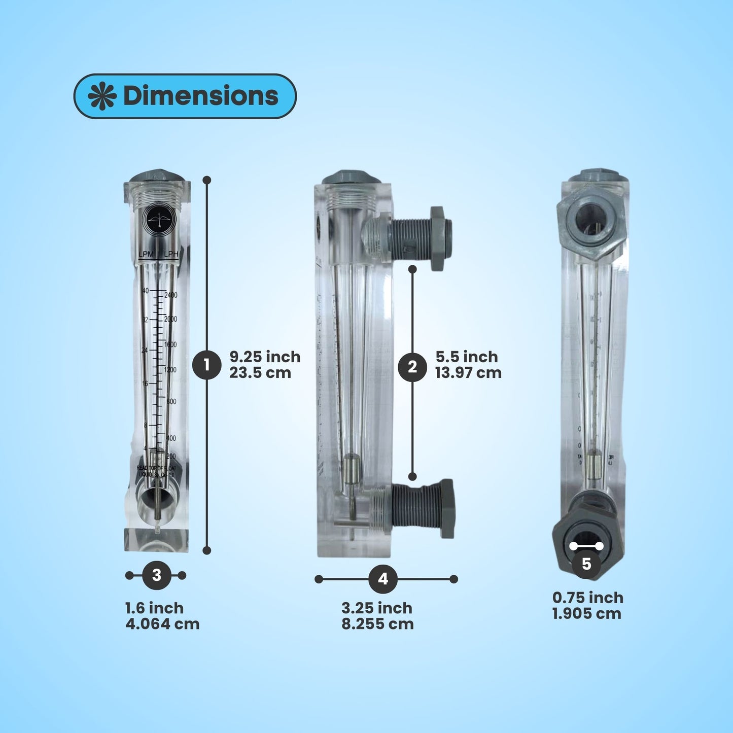 Acrylic Rotameter / Flowmeter – F2400