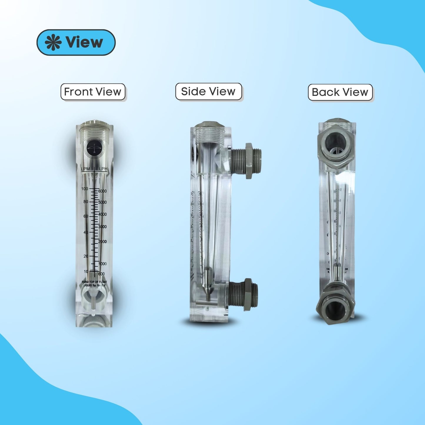 Acrylic Rotameter / Flowmeter – F6000