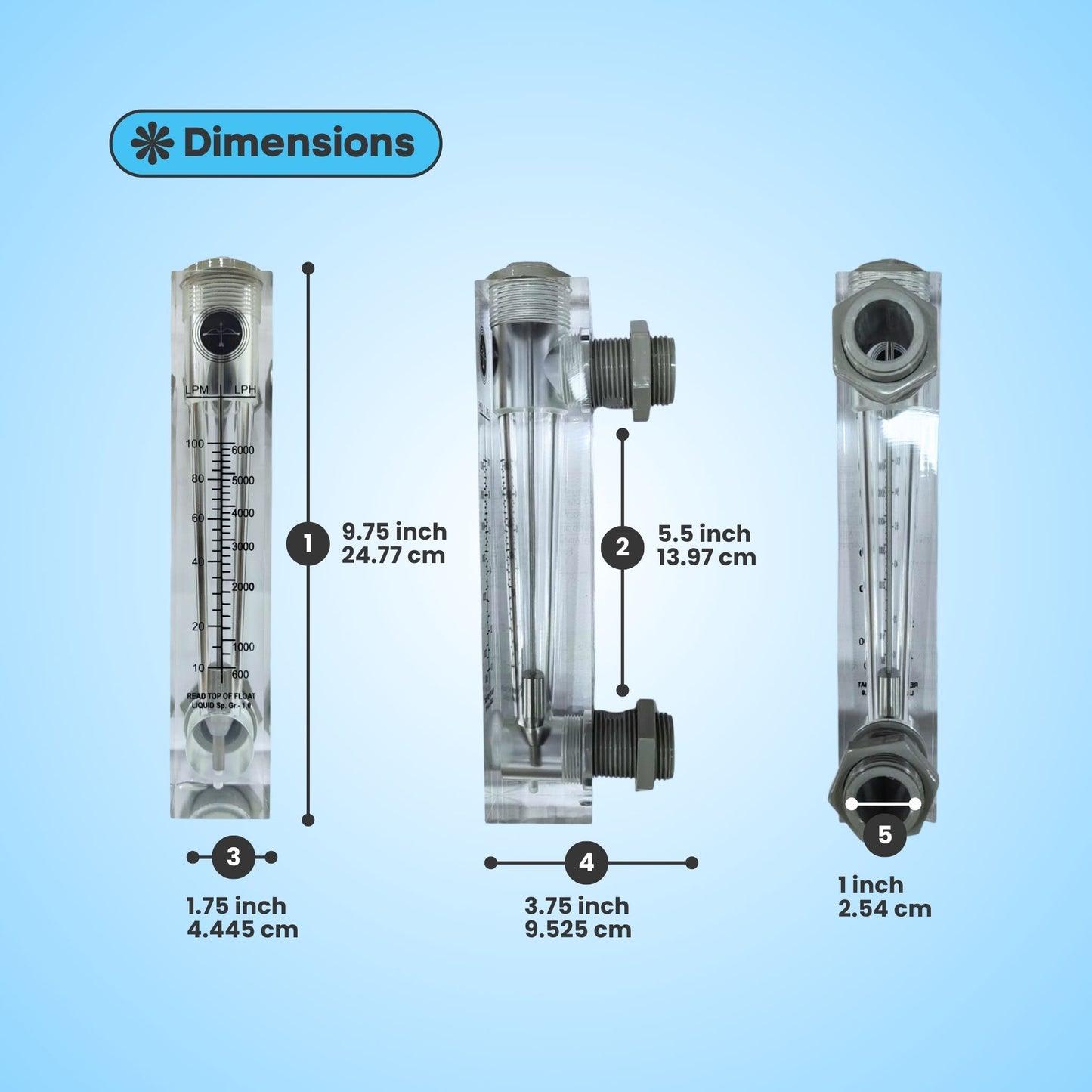 Acrylic Rotameter / Flowmeter – F6000