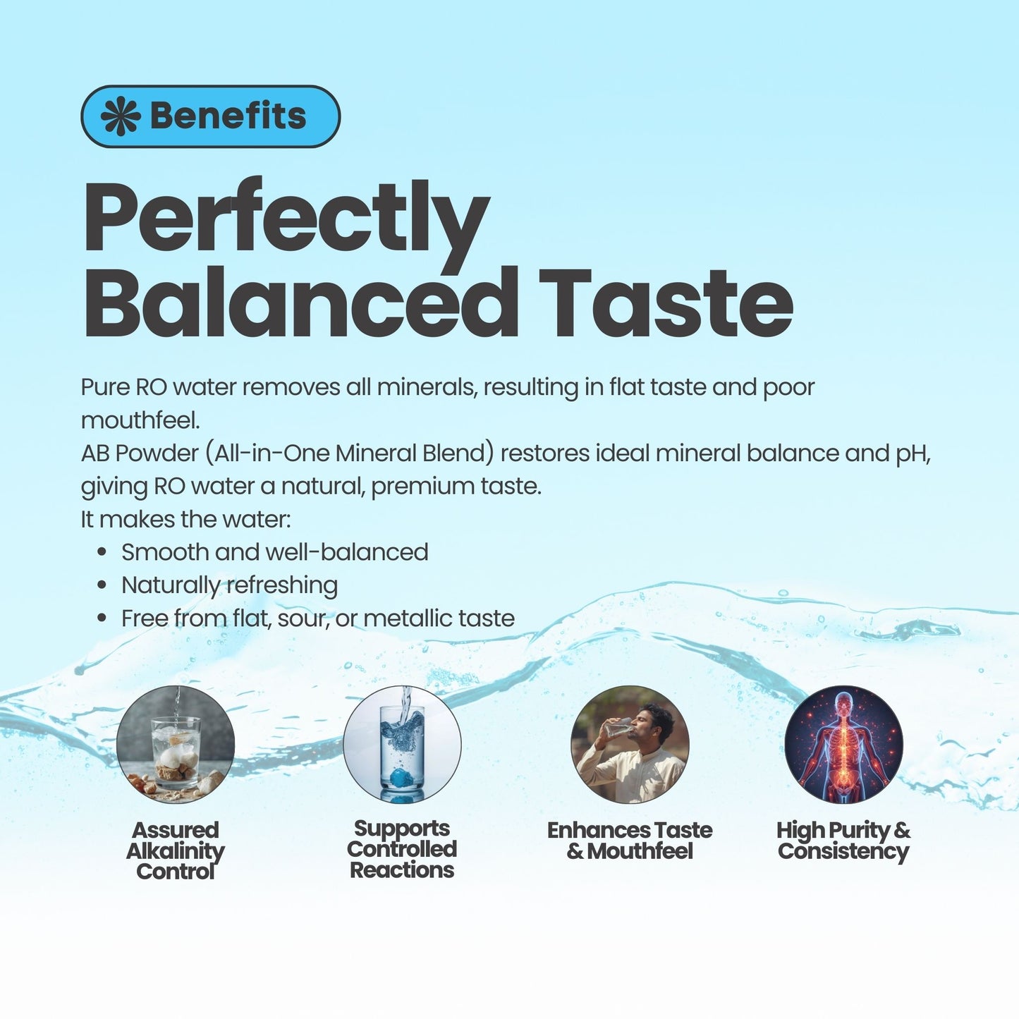 Swaad Rakshak AB Powder – Food Grade (All-in-One RO Mineral & Taste Enhancer)