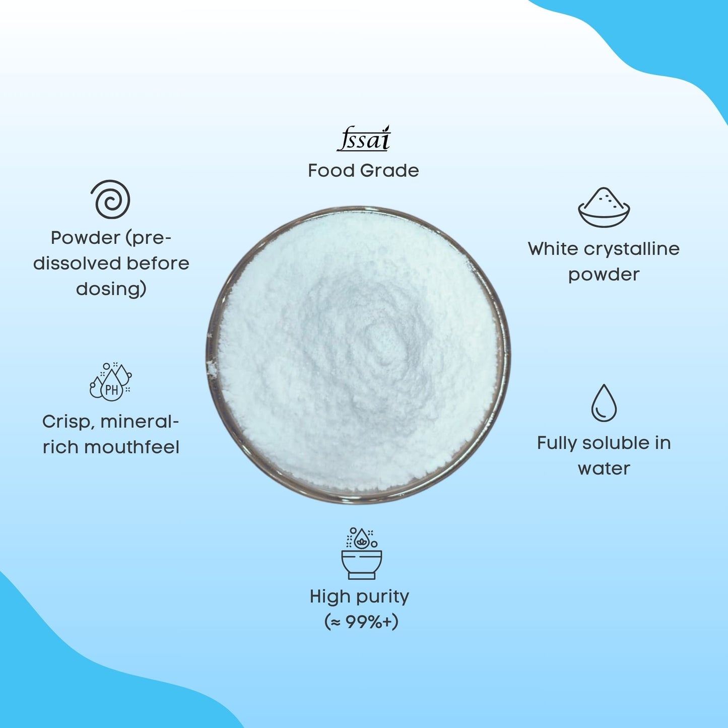 Swaad Rakshak Calcium Chloride – Food Grade (RO Water Mineral & Hardness Booster)