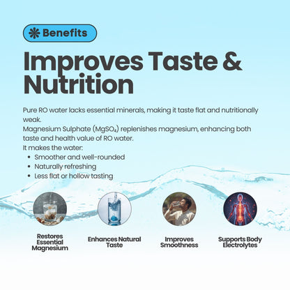Swaad Rakshak Magnesium Sulphate – Food Grade (RO Water Mineral & Taste Enhancer)