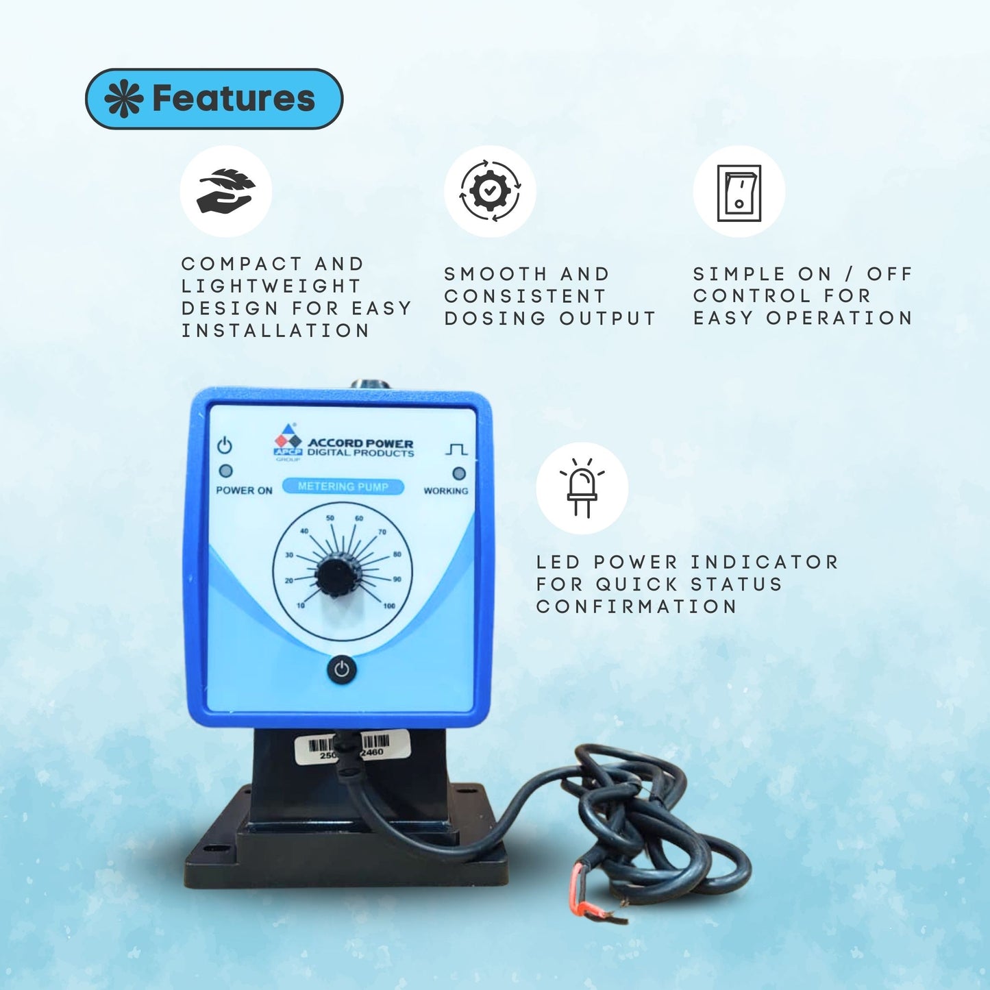 Accord Power Antiscalant Chemical Dosing Pump – 6 LPH