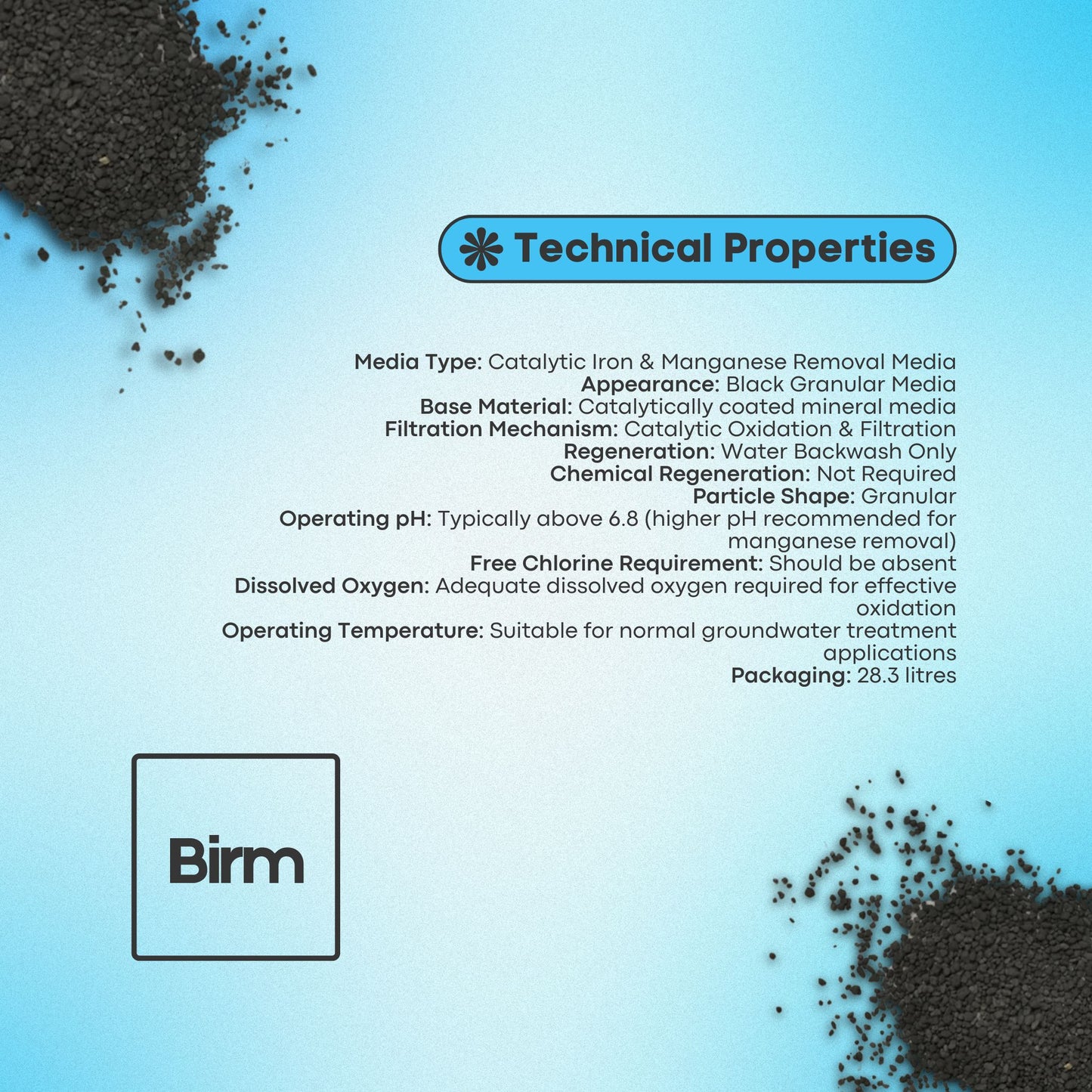 Birm Media | Catalytic Iron & Manganese Removal Filter Media