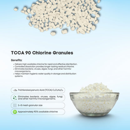 TCCA 90 Chlorine Granules (5–8 Mesh) | Trichloroisocyanuric Acid 90%