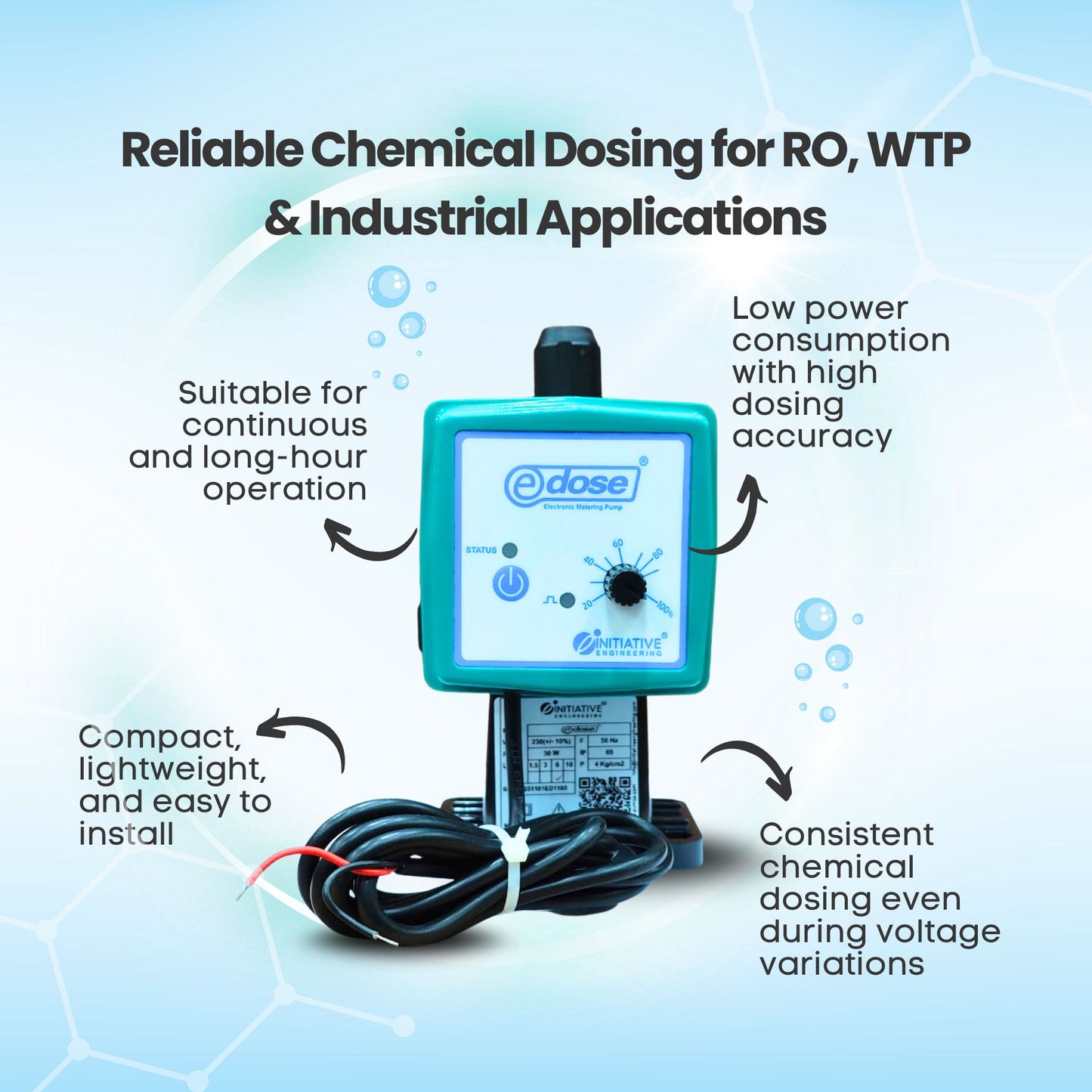 Initiative Engineering E-Dose Electronic Metering Pump – 6 LPH