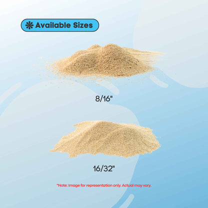 Water Filtration Sand | Premium Silica Filter Media (8/16 & 16/32 Mesh)